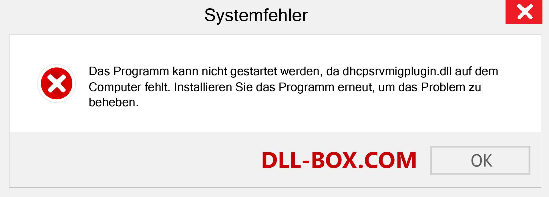 dhcpsrvmigplugin.dll-Datei fehlt?. Download für Windows 7, 8, 10 - Fix dhcpsrvmigplugin dll Missing Error unter Windows, Fotos, Bildern